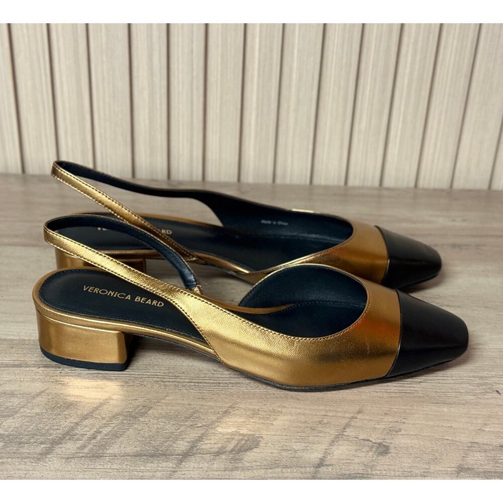 Veronica Beard Cecile Slingback Pumps Leather Heeled Size 6M
